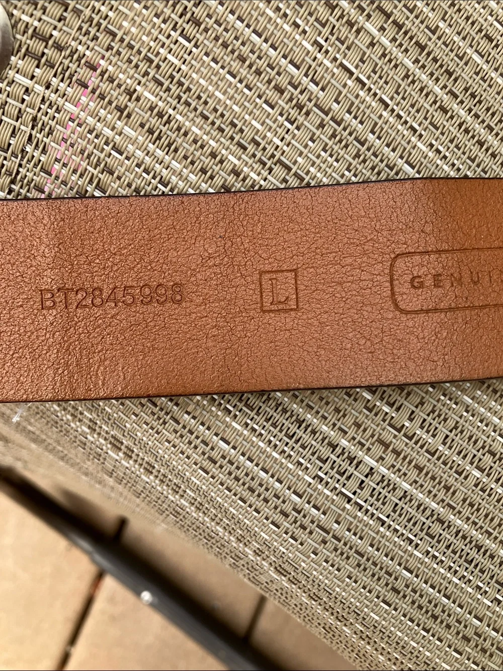 Fossil patchwork belt size L